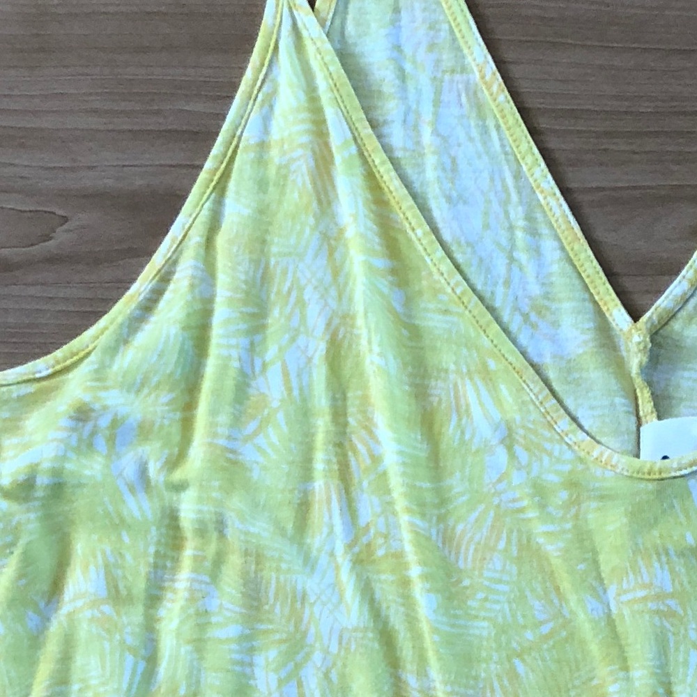 Yellow palm leaves tank XL